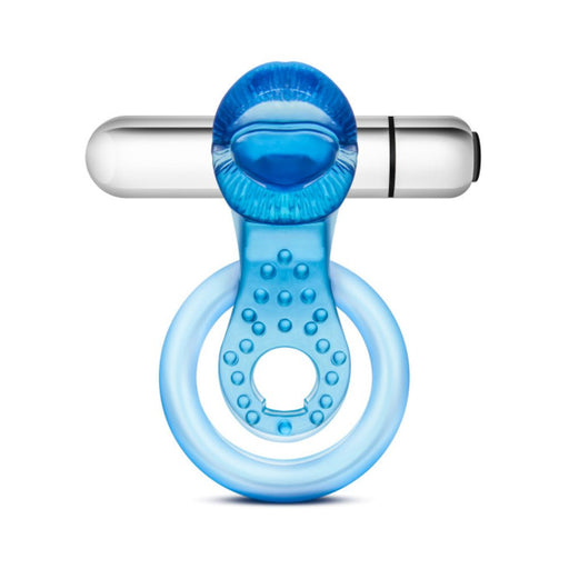 Stay Hard 10 Function Vibrating Tongue Ring Blue | SexToy.com