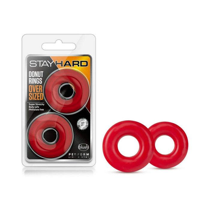 Stay Hard - Donut Rings Oversized - Red - SexToy.com