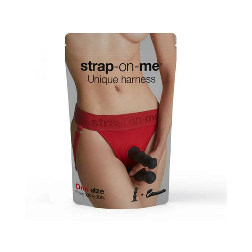 Strap-on-me Harness Lingerie Unique One Size Red - SexToy.com