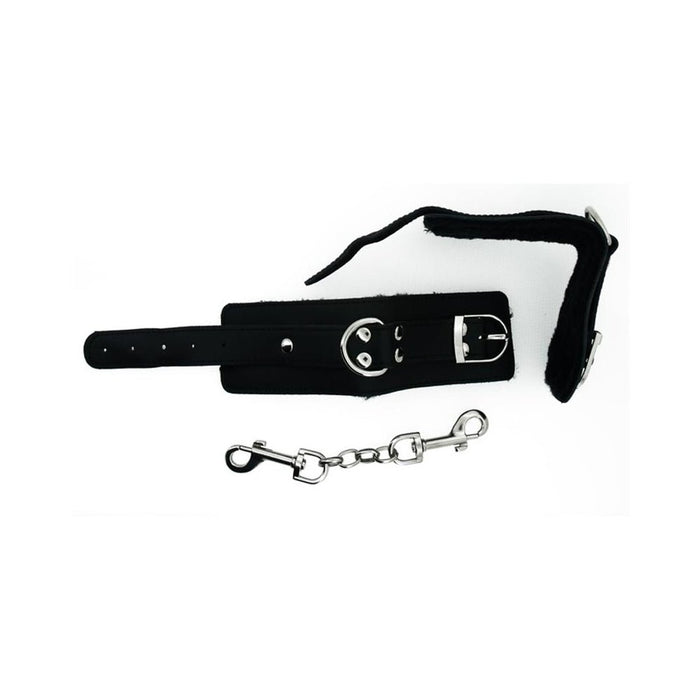 Strapped Black Leather Cuffs | SexToy.com