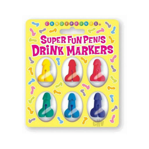 Super Fun Penis Drink Markers 6-piece Set - SexToy.com