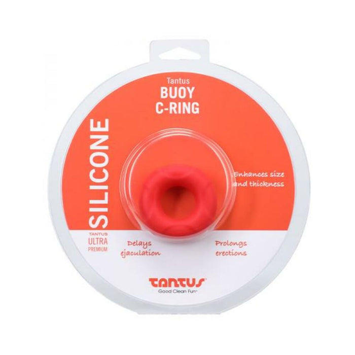 Tantus Buoy C-ring - Medium - Crimson | SexToy.com