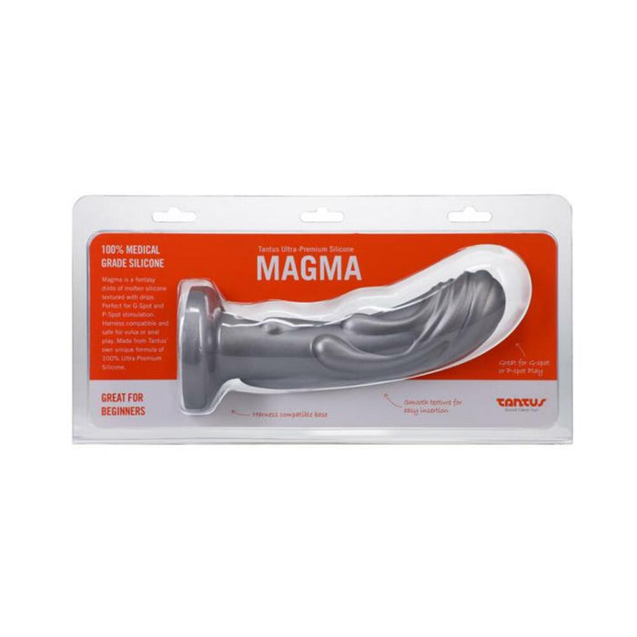 Tantus Magma 7 In. Fantasy Dildo Medium-firm Silver | SexToy.com