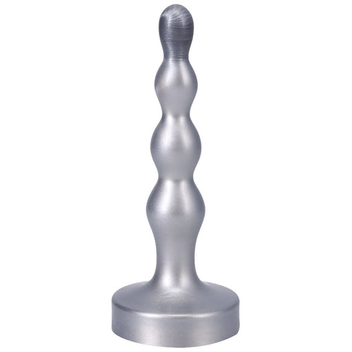 Tantus Ripple Small 8 In. Anal Beads Dildo Firm Silver - SexToy.com