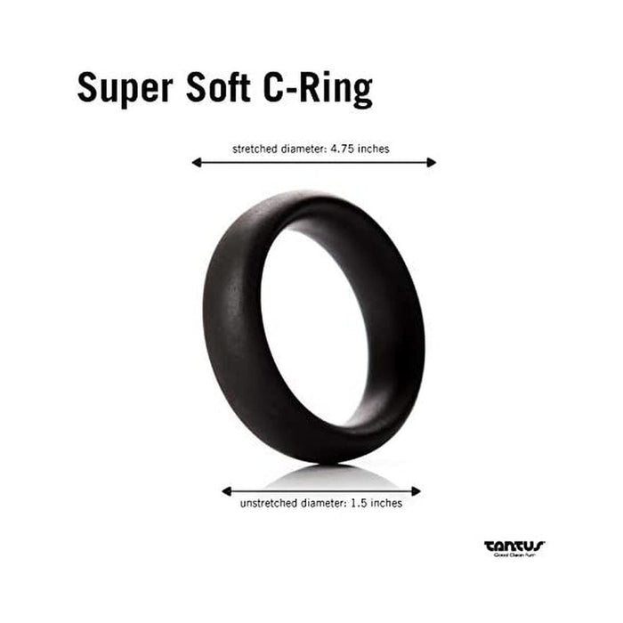 Tantus Super Soft C-ring - Black | SexToy.com