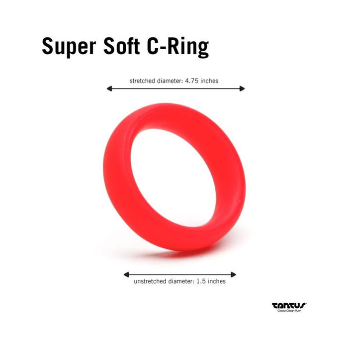 Tantus Super Soft C-Ring - Red | SexToy.com