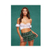 Teacher's Pet Schoolgirl Bustier & Skirt Green/white M/l - SexToy.com