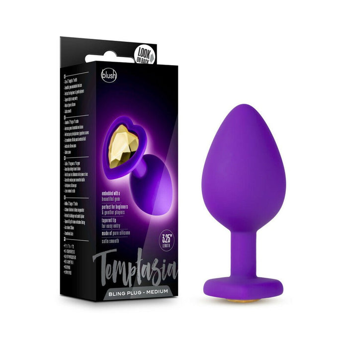 Temptasia - Bling Plug Medium - Purple - SexToy.com