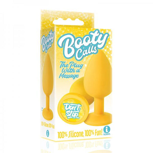 The 9's Booty Call Butt Plug Yellow Don't Stop | SexToy.com