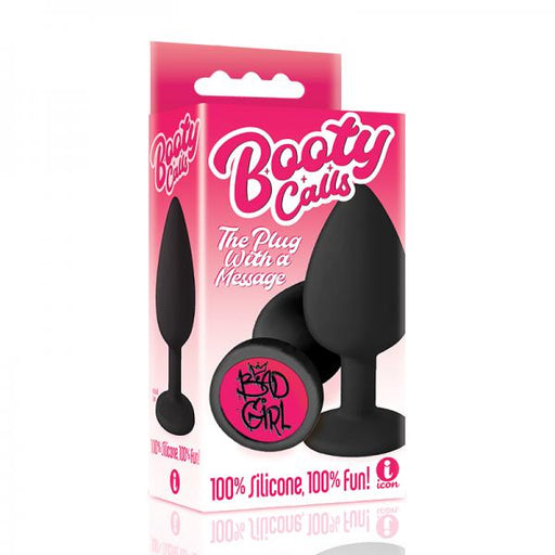 The 9's Booty Call Silicone Butt Plug Black Bad Girl | SexToy.com