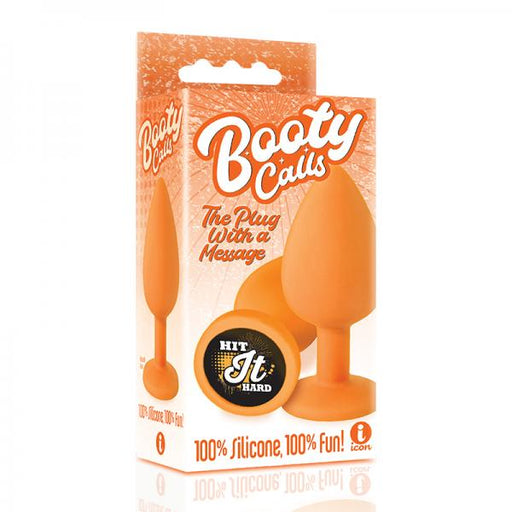 The 9's Booty Call Silicone Butt Plug Orange Hit It Hard | SexToy.com