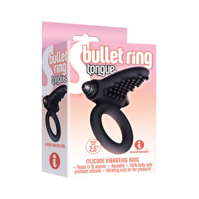The 9's, S-bullet Ring - Tongue, Silicone | SexToy.com