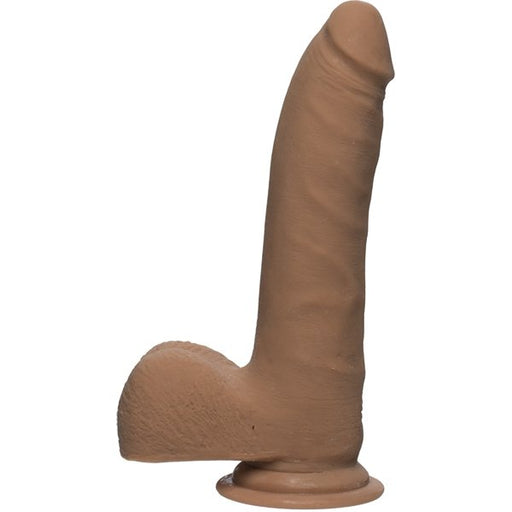 The D Realistic D 7 inches Slim Dildo with Balls Brown | SexToy.com