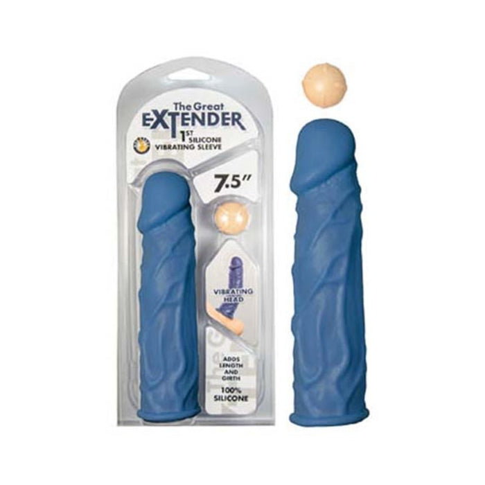 The Great Extender 1st Silicone Vibrating Sleeve 7.5in | SexToy.com