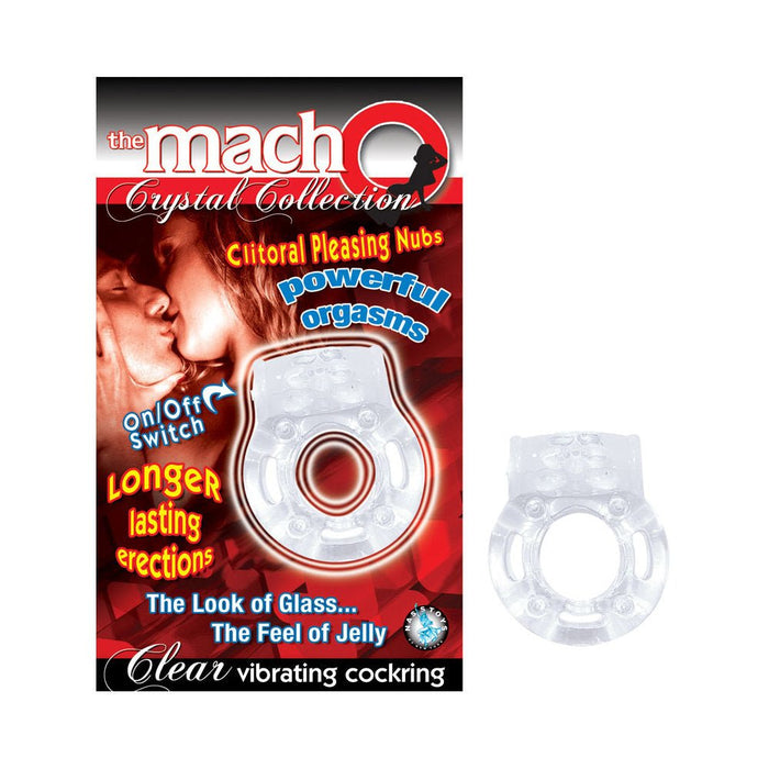 The Macho Crystal Collection Vibrating Cock Ring (clear) | SexToy.com