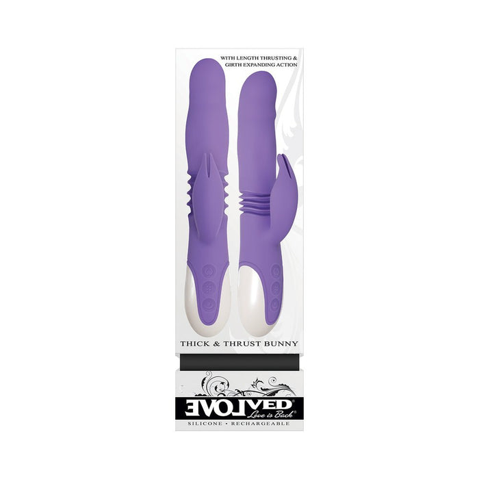 Thick & Thrust Bunny Purple Rabbit Vibrator - SexToy.com