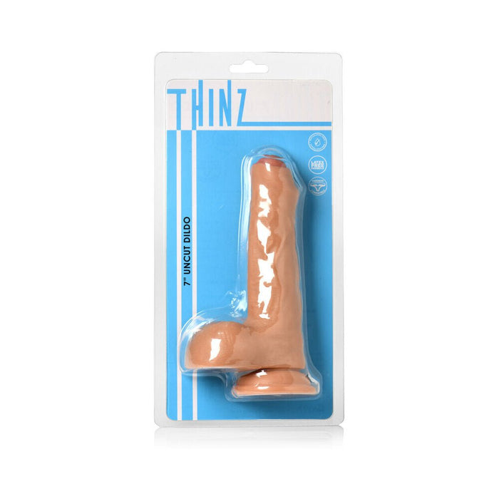 Thinz Uncut 6.5 In. Dildo With Balls Light - SexToy.com
