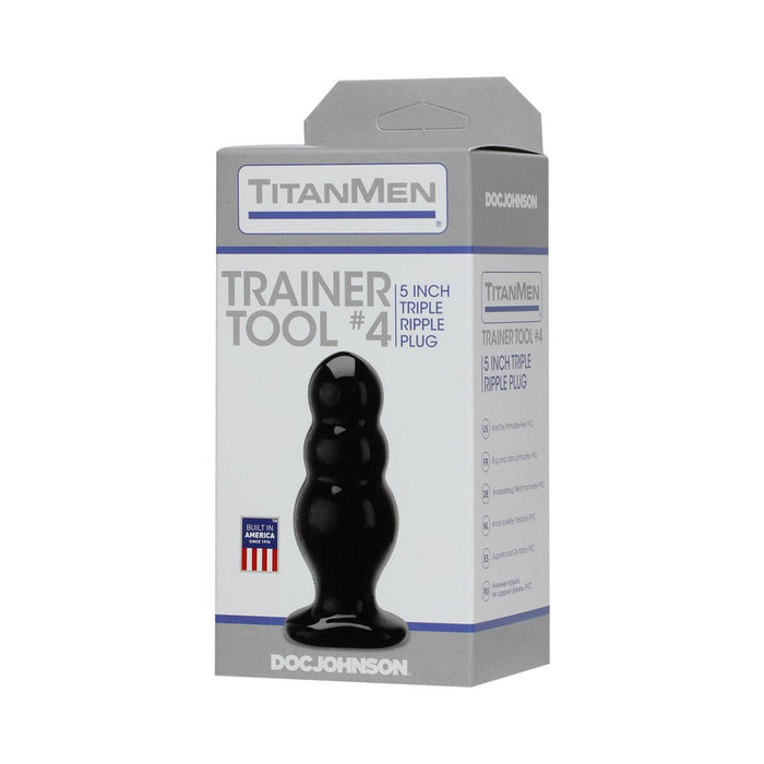 Titanmen Trainer Tool 4 Black Butt Plug - SexToy.com