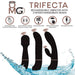 Trifecta Vibrator with 3 Interchangeable Heads Black | SexToy.com