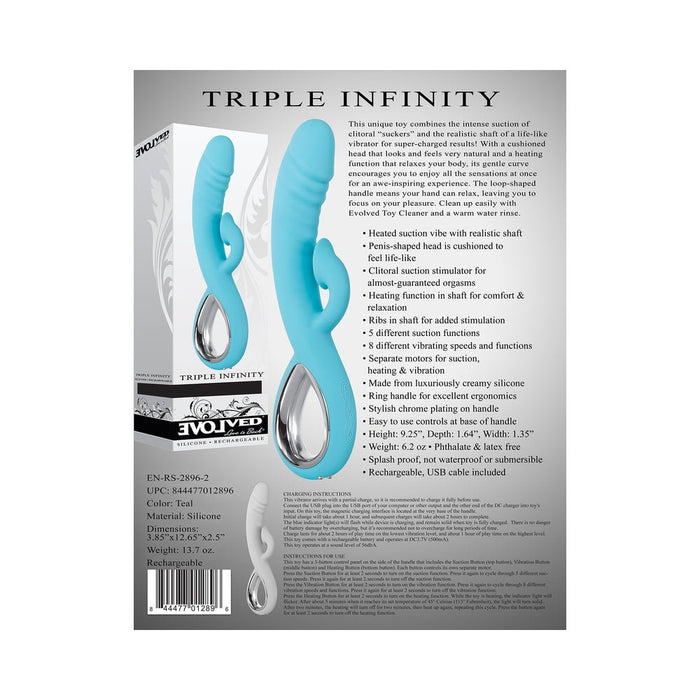 Triple Infinity Blue Rabbit Style Vibrator - SexToy.com