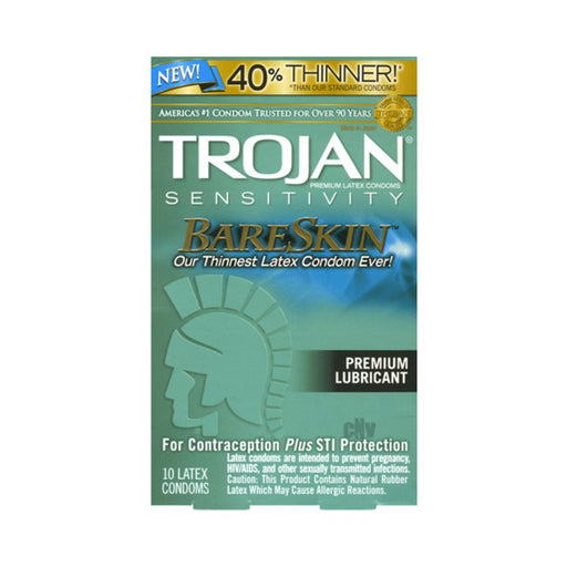 Trojan Bare Skin Lubricated Condoms (10) | SexToy.com