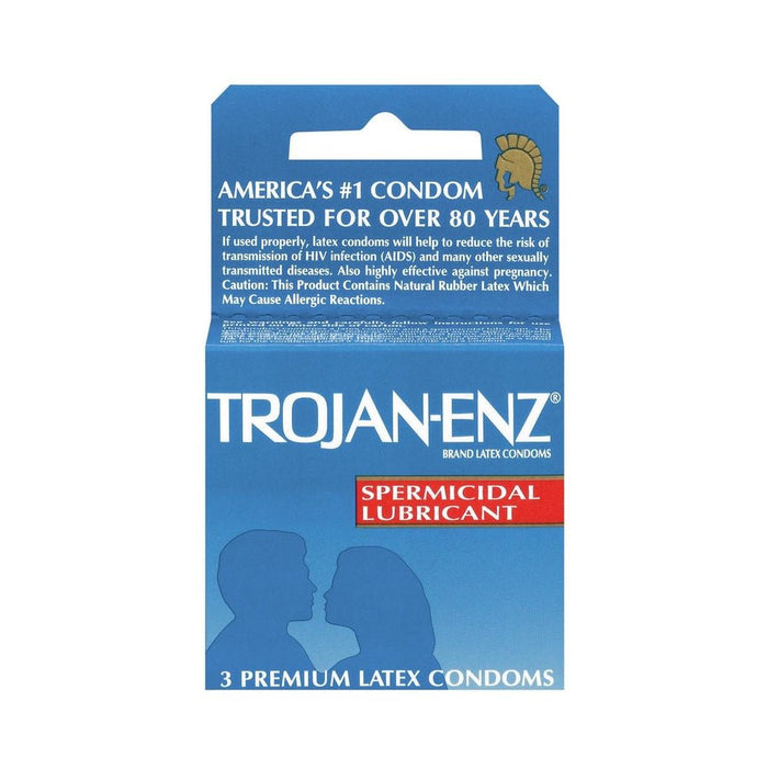 Trojan Condom Enz With Spermicidal Lubricant 3 Pack | SexToy.com