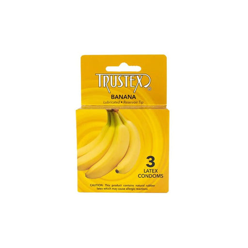Trustex Flavored Lubricated Condoms - 3 Pack - Banana - SexToy.com