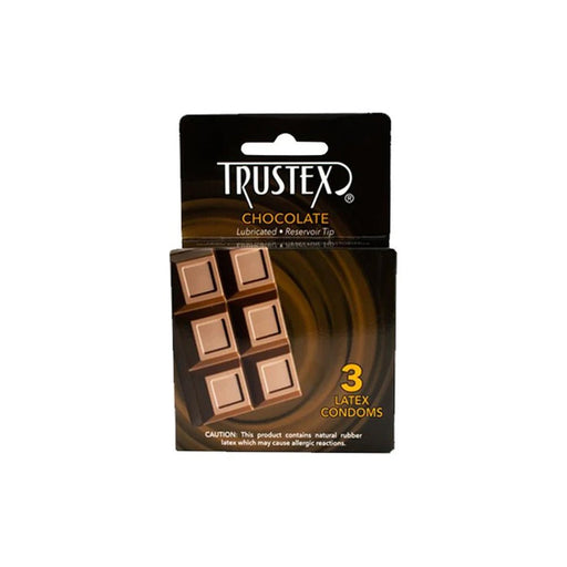 Trustex Flavored Lubricated Condoms - 3 Pack - Chocolate - SexToy.com