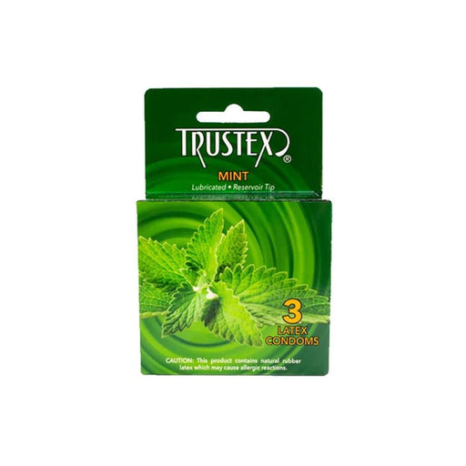 Trustex Flavored Lubricated Condoms - 3 Pack - Mint - SexToy.com