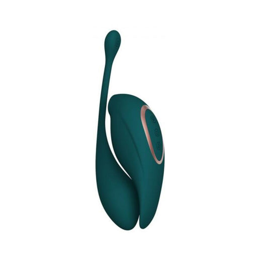 Twitch 2 Rechargeable Suction And Flapping Vibrator With Remote Control Vibrating Egg Forest Green - SexToy.com