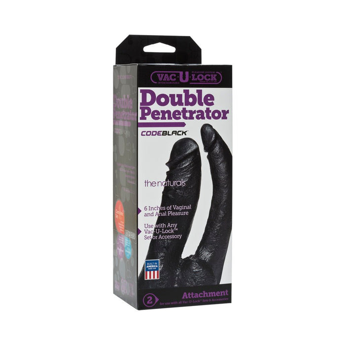 Vac-U-Lock Code Black Double Penetrator - SexToy.com