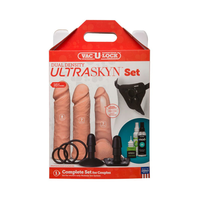 Vac-U-Lock Dual Density Ultraskyn Set - Beige - SexToy.com