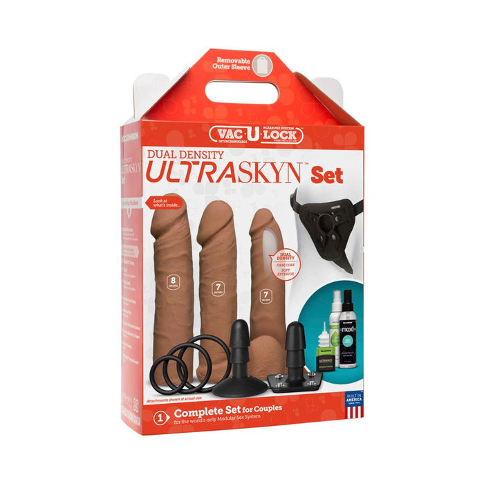 Vac-U-Lock Dual Density Ultraskyn Set - Tan - SexToy.com