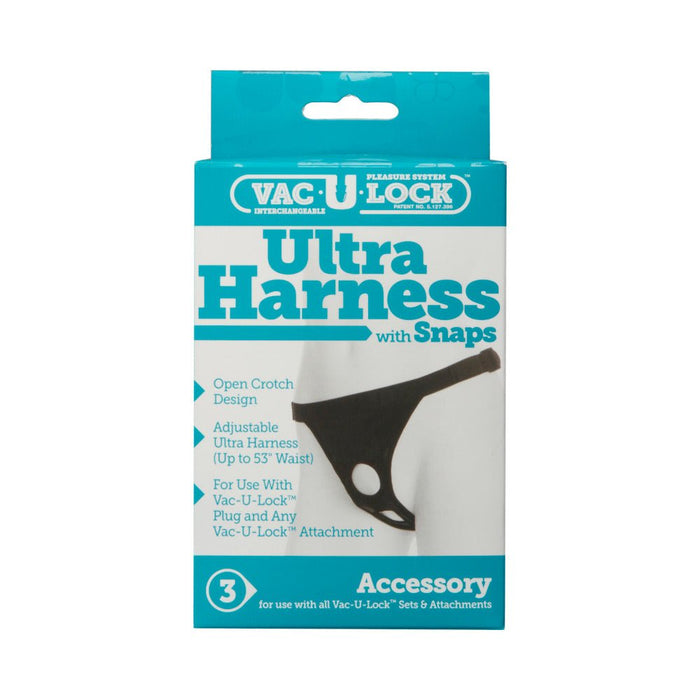 Vac-U-Lock Ultra Harness 2 with Snaps Black - SexToy.com
