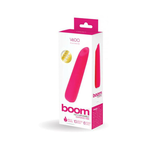 Vedo Boom Rechargeable Warming Silicone Slimline Vibrator Pink | SexToy.com