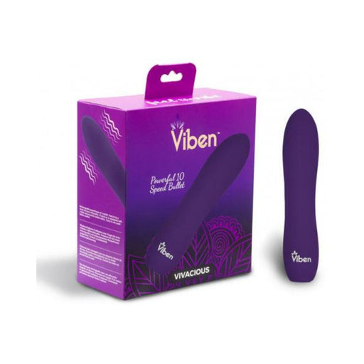 Viben Vivacious 10 Function Bullet Violet - SexToy.com
