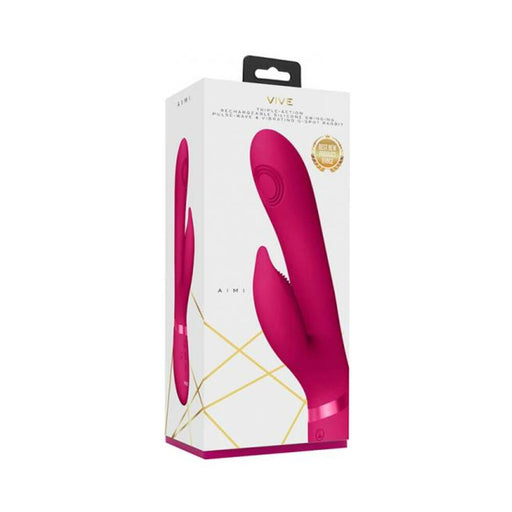 Vive - Aimi Rechargeable Triple-motor Swinging Silicone Rabbit - Pink | SexToy.com