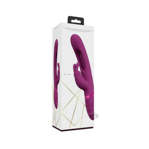 Vive Mika Rechargeable Triple Motor Vibrating Rabbit With Innovative G-spot Flapping Stimulator Pink - SexToy.com