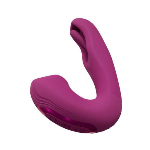 Vive Yuna Rechargeable Dual Motor Airwave Vibrator With Innovative G-spot Flapping Stimulator Pink - SexToy.com