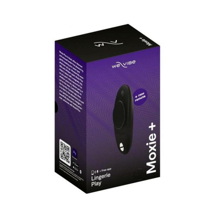 We-Vibe Moxie+ Rechargeable Remote-controlled Silicone Wearable Clitoral Vibrator Black | SexToy.com