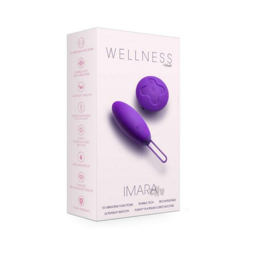Wellness Imara Vibrating Egg With Remote Purple - SexToy.com