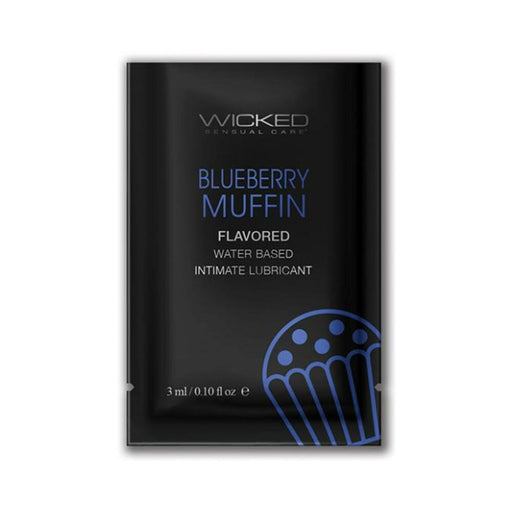 Wicked Sensual Care Water Based Lubricant - .1 Oz Blueberry Muffin - SexToy.com