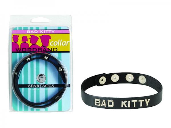 Wordband Collar Bad - Kitty - Black | SexToy.com