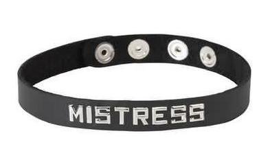 Wordband Collar - Mistress - Black | SexToy.com