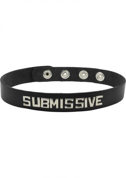 Wordband Collar - Submissive - Black | SexToy.com