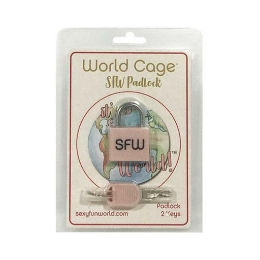World Cage Sfw Padlock W/2 Keys - SexToy.com