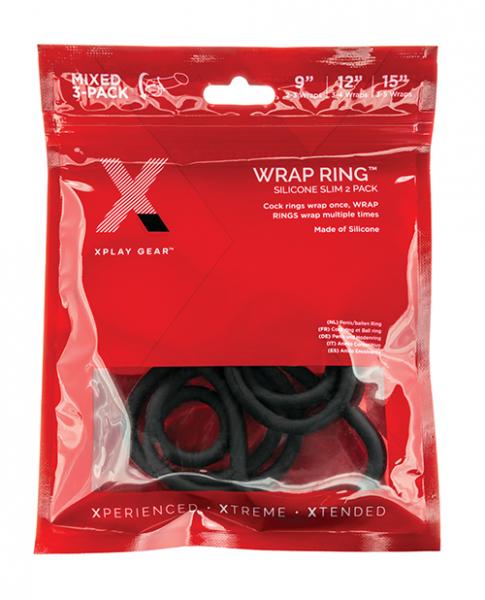 Xplay 3 Pk Silicone Slim Wrap Ring (9 12 15) | SexToy.com