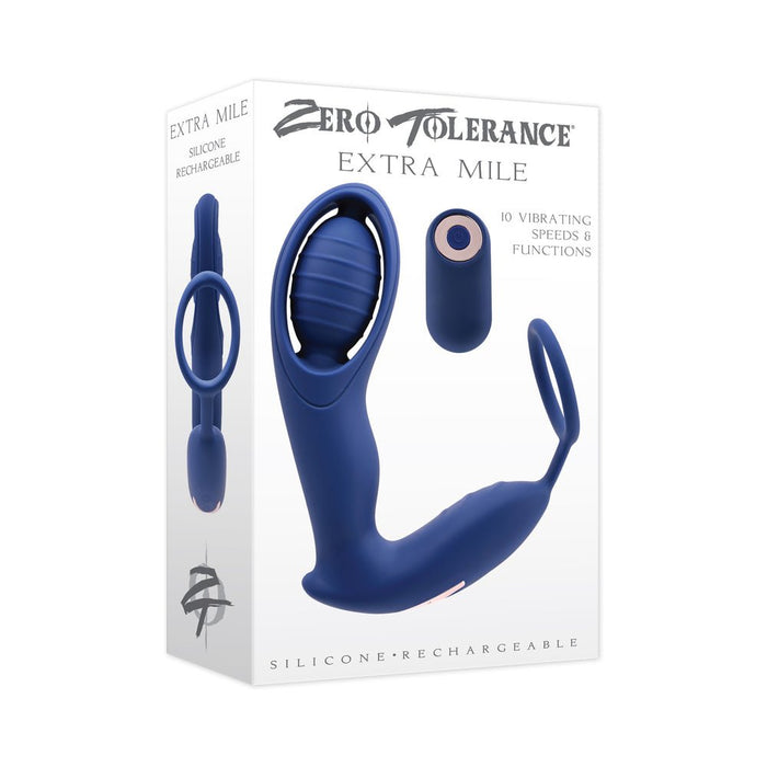 Zero Tolerance Extra Mile Rechargeable Remote-controlled Silicone Vibrating Prostate Massager With C - SexToy.com