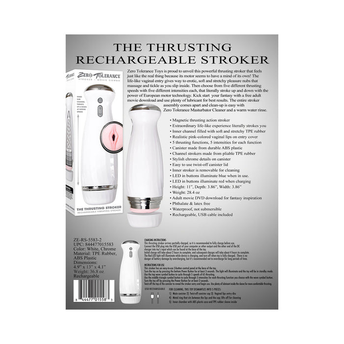 Zero Tolerance Thrusting Rechargeable Stroker - SexToy.com