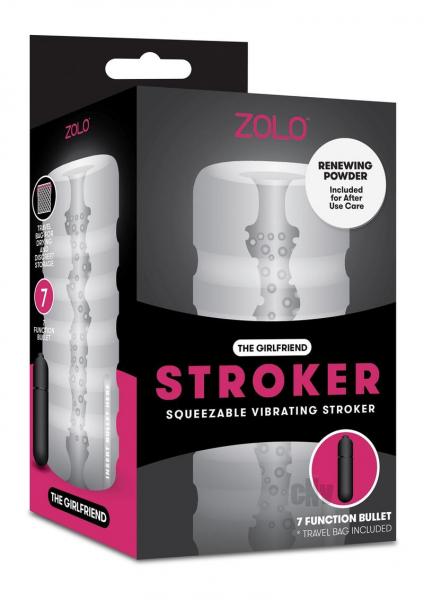 Zolo Girlfriend Squeezable Vibrating Stroker White | SexToy.com